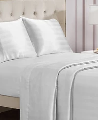 Juicy Couture Satin Damask 3-Pc. Sheet Set