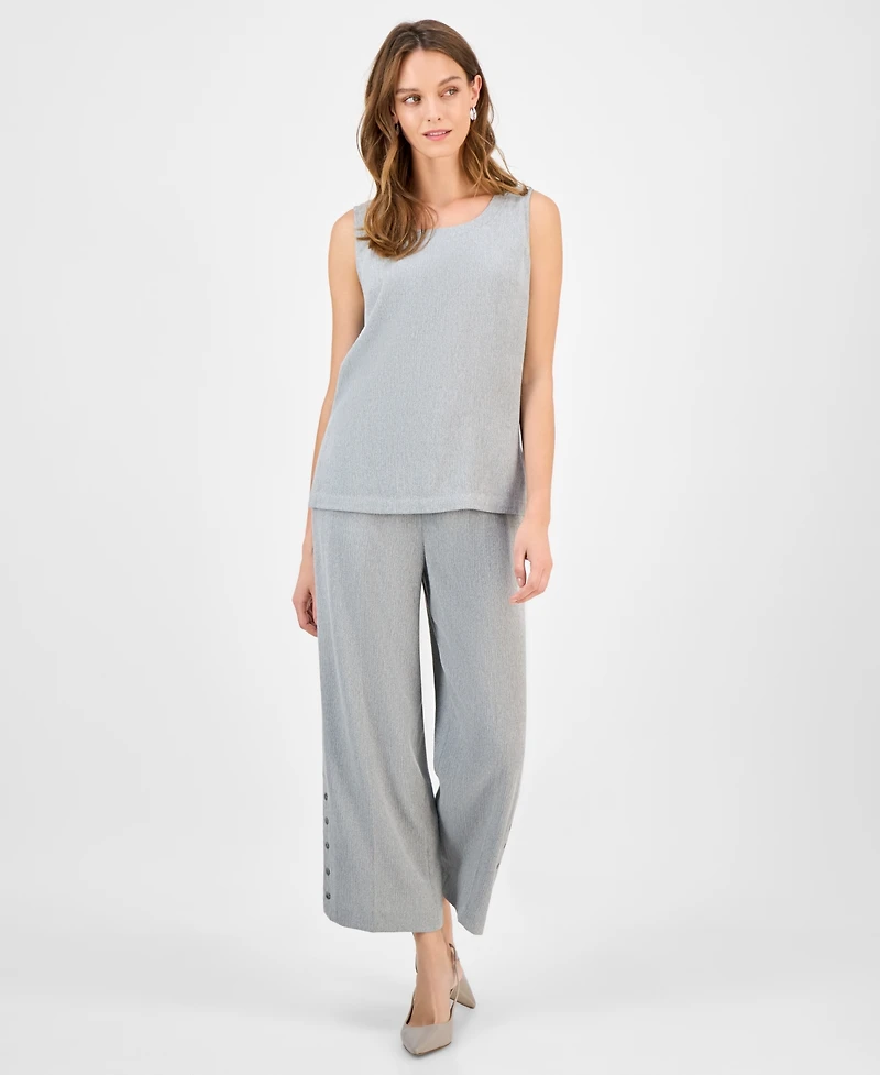Kasper Women's Textured Scoop-Neck Sleeveless Top