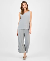 Kasper Women's Textured Scoop-Neck Sleeveless Top
