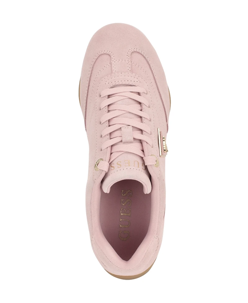 Guess Women's Gabiey Low Profile Suede Lace-Up Sneakers