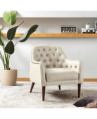 Casio 28.5" Wide Genuine Leather Barrel chair
