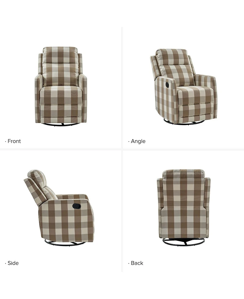 Coral Modern Ergonomic Swivel Rocker Manual Recliner