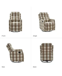 Coral Modern Ergonomic Swivel Rocker Manual Recliner