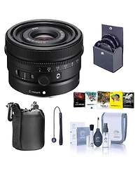 Sony Fe 24mm f/2.8 G Lens for Sony E, Bundle with Pc Software Kit, 49mm Filter Kit, Cleaning Kit, Lens Pouch, Lens Cap Tether
