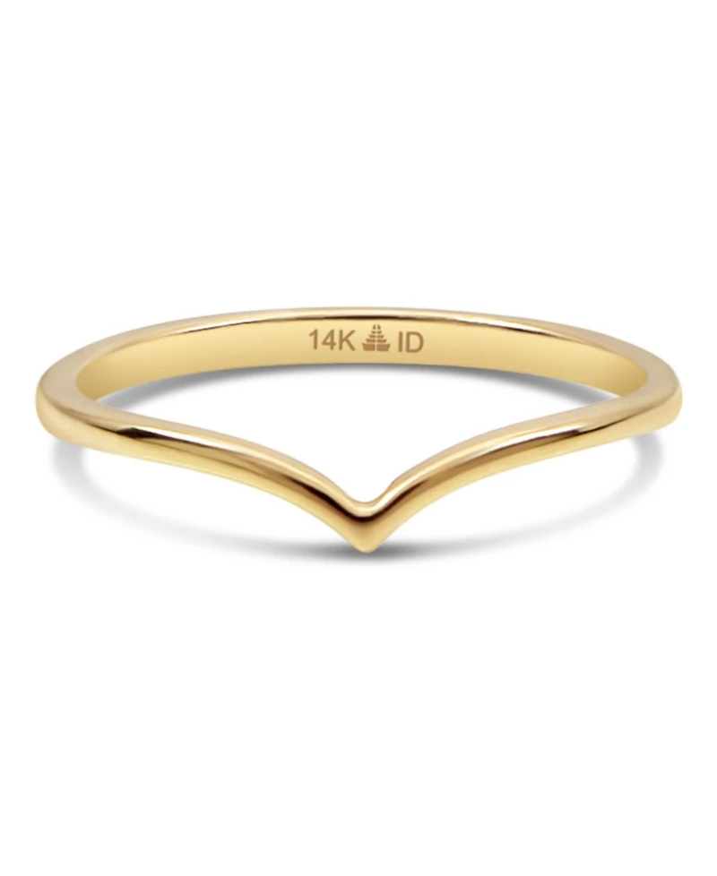 Devata Wishbone Ring in 14K Gold, Size 6, approx. 1.3 grams