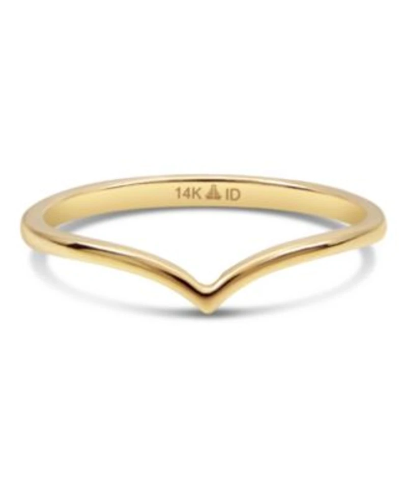 Devata Wishbone Ring In 14k Gold Size 6 Approx. 1.3 Grams