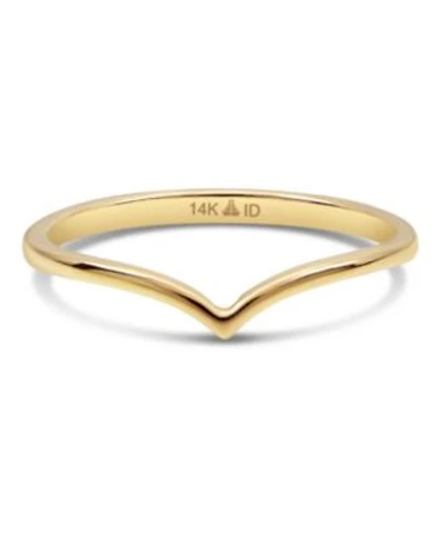 Devata Wishbone Ring In 14k Gold Size 6 Approx. 1.3 Grams