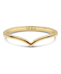 Devata Wishbone Ring In 14k Gold Size 6 Approx. 1.3 Grams