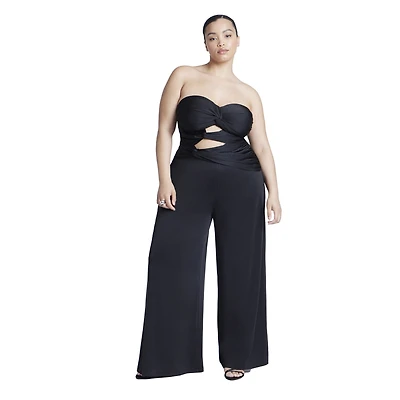 Eloquii Women's Twist Detail Jumpsuit With Cutout