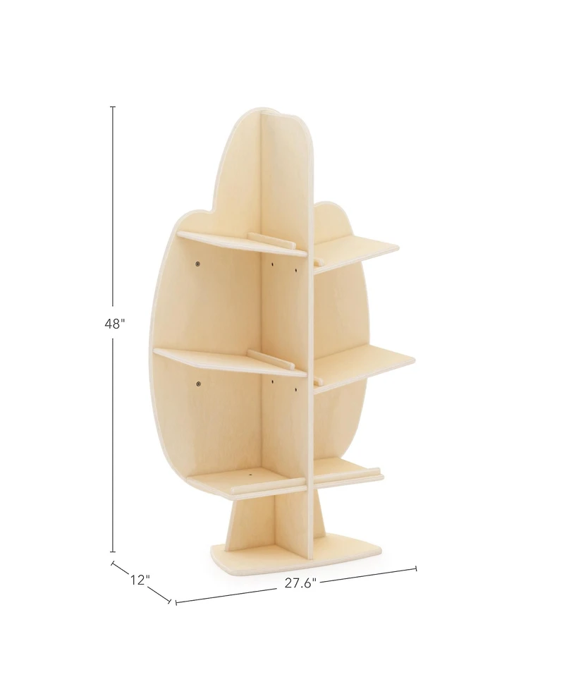 Guidecraft EdQ Reading Tree - Natural: Wooden Standing Bookshelf for Kids', Book Rack Toys and School Supplies Homeschool