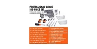 Mechanics Tool Set And Socket Set, Drive Deep And Standard Sockets, 145 Pcs Sae And Metric Mechanic Tool Kit With Bits, Combination Wrench, Hex Wrench