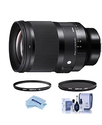 Sigma 35mm f/1.2 Dg Dn Art Lens for L Mount, Bundle with Hoya Nxt Plus 82mm Uv+Cpl Filter Kit, Cleaning Kit, Cloth