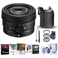 Sony Fe 40mm f/2.5 G Lens for Sony E, Bundle with 49mm Filter Kit, Cleaning Kit, Lens Case, Lens Cap Tether, Pc Software Kit