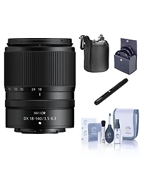 Nikon Nikkor Z Dx 18-140mm f/3.5-6.3 Vr Lens, Bundle with ProOptic 62mm Digital Essentials Filter Kit, Lens Pouch, Lens Cleaner, Cleaning Kit