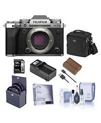Fujifilm X-T5 Mirrorless Camera, Silver with Xf 16-50mm f/2.8-4.8 R Lm Wr Lens, Bundle with 128GB Memory Card, Shoulder Bag, Np-W235 Battery, Smart Ch