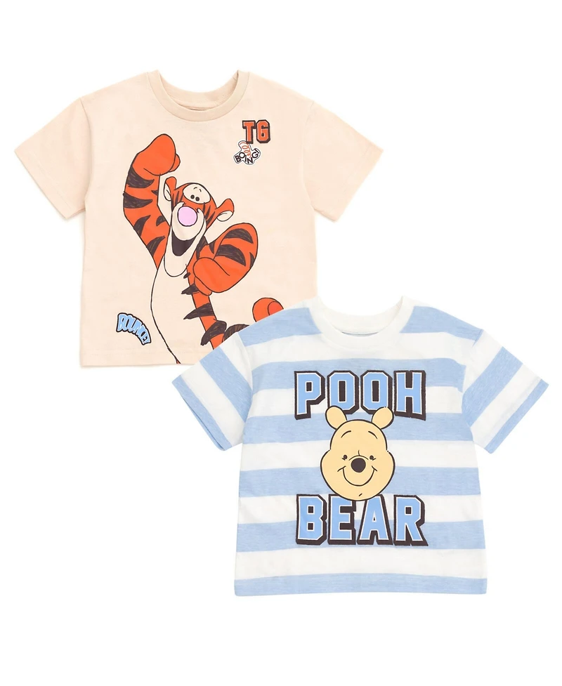 Winnie the Pooh Toddler Boys Disney Mickey Mouse Toy Story Cars Lion Guard Moana Luca Firebuds 2 Pack T-Shirts