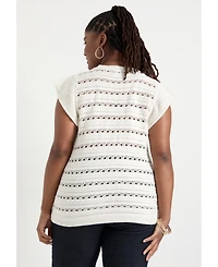June + Vie Women's Ruffled-Sleeve Top