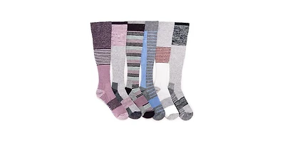 Muk Luks Women's 6 Pair Pack Compression Socks