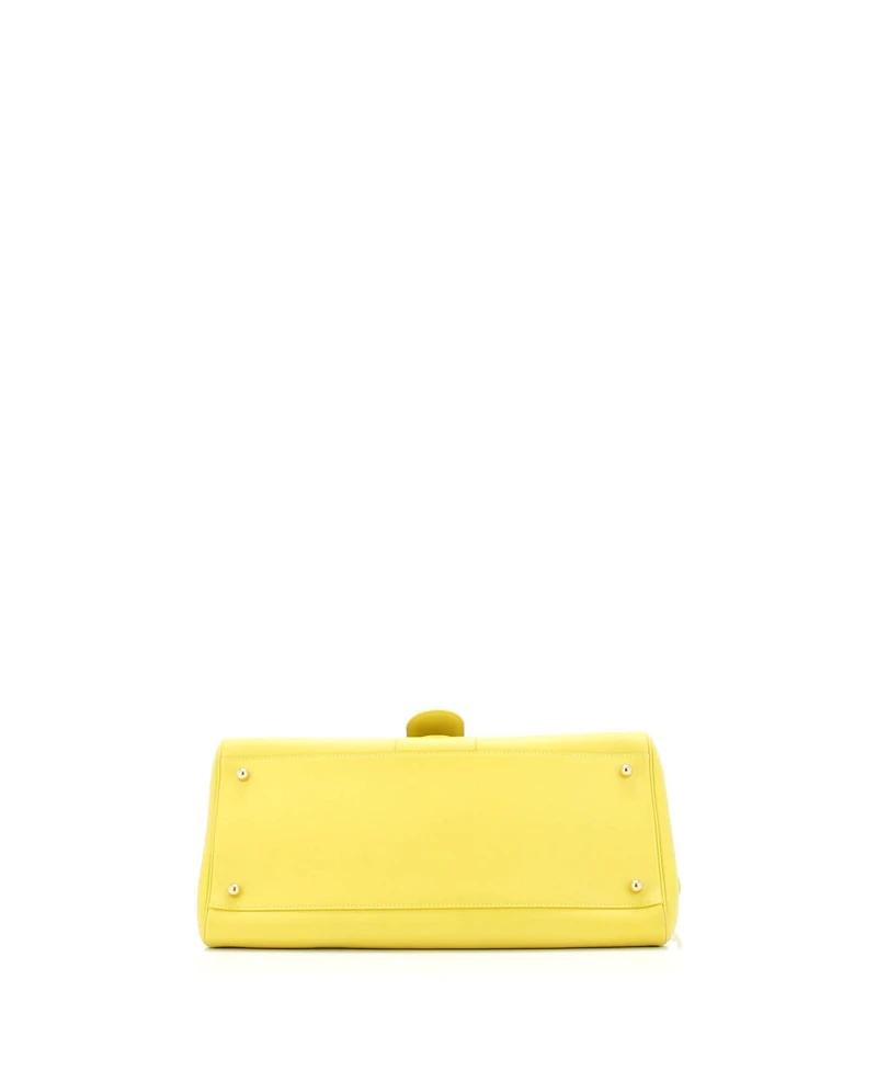 Pre-Owned Delvaux Small East West Brillant Top Handle Bag Leather