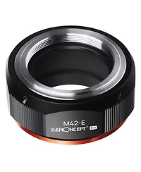 K&F Concept Kf M10105 High-precision Lens Adapter Ring, Matte Paint, Orange Secondary Oxide, M42-nex Pro