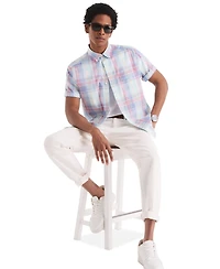 Nautica Men's Classic-Fit Plaid Button-Down Poplin Shirt