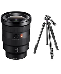 Sony Fe 16-35mm f/2.8 Gm Lens for Sony E, Bundle with Takama 3-Section Aluminum Video Tripod with Fluid Head