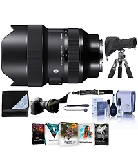 Sigma 14-24mm f/2.8 Dg Dn Art Lens for Sony E, Bundle with Pc Software Kit, RainCoat Rain Sleeve, Cleaning Kit, Flex Lens Shade, Lens Cap Tether, Lens