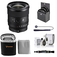 Sony Fe 20mm f/1.8 G Lens for Sony E, Bundle with ProOptic 67mm Filter Kit, Soft Lens Case, Lens Cleaner, Cleaning Kit, Universal Lens Cap Tether