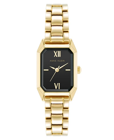 Anne Klein Women's Quartz Petite Octagonal Gold-Tone Metal Alloy Bracelet Watch