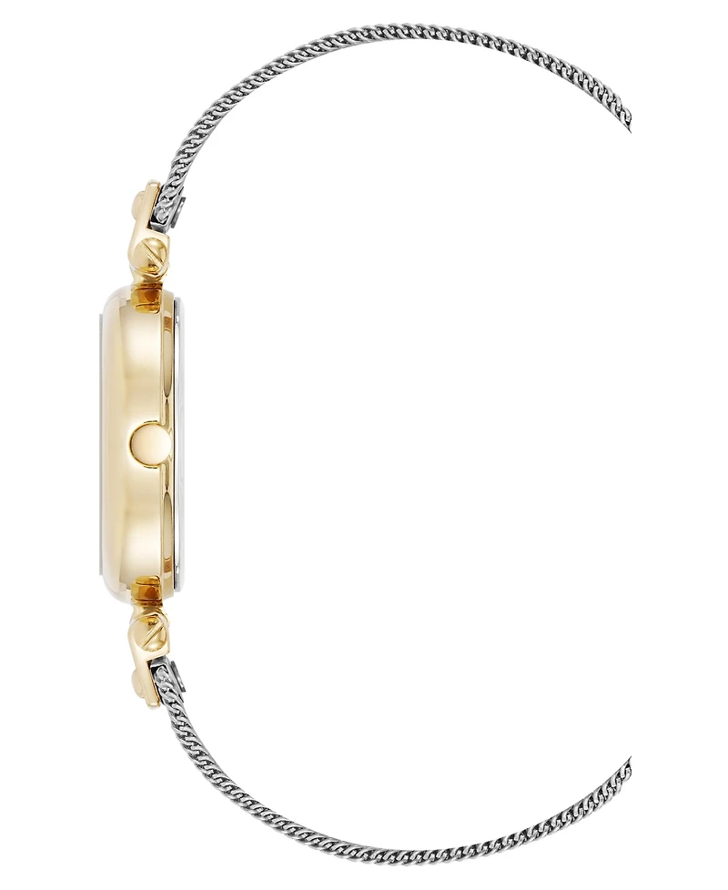 Anne Klein Women's Quartz Continental Oval Two-Tone Stainless Steel Mesh Band Watch, 26mm