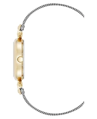 Anne Klein Women's Quartz Continental Oval Two-Tone Stainless Steel Mesh Band Watch, 26mm