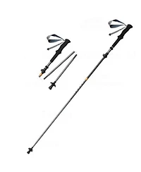 Naturehike 1pc Carbon Fiber Trekking Pole, Ultralight Foldable Hiking Poles, Adjustable 115-135cm, Eva Grip, Tungsten Tip