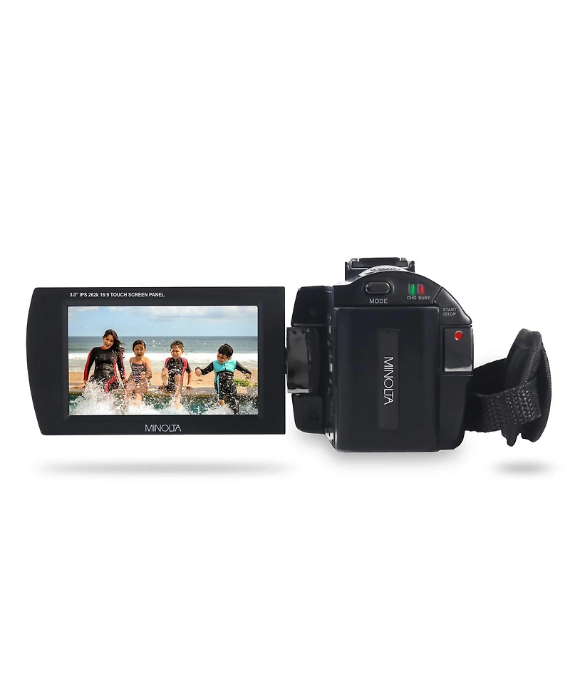 Minolta MN2K10NV 2K Ultra Hd Camcorder with 3" Touchscreen and Infrared Night Vision, Black