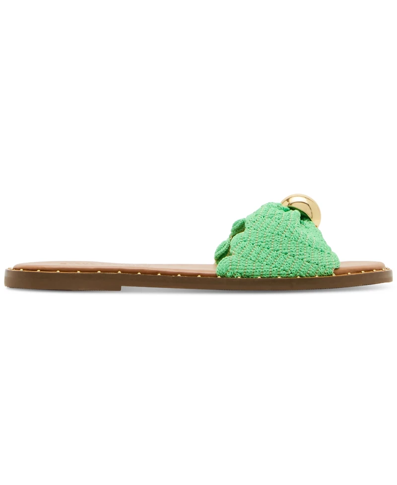 Steve Madden Women's Dipsy Knotted Embellished Slide Sandals