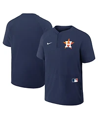 Nike Men's Navy Houston Astros Authentic Collection Raglan Short Sleeve Windshirt