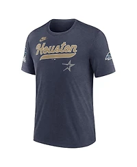 Nike Men's Heather Navy Houston Astros Cooperstown Collection Eras Tri-Blend T-Shirt