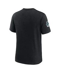 Nike Men's Heather Black Tampa Bay Rays Cooperstown Collection Eras Tri-Blend T-Shirt