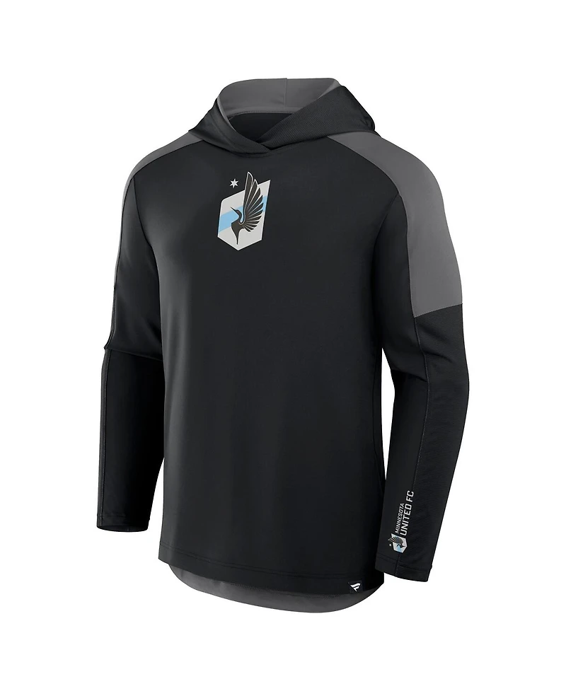 Fanatics Men's Black Minnesota United Fc Red Card Transitional Pullover Hoodie