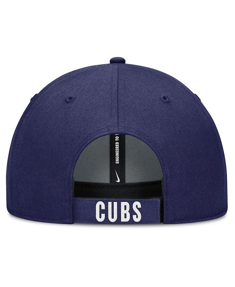Nike Men's White/Royal Chicago Cubs Club Performance Adjustable Hat