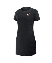 Fanatics Women's Black Georgia Bulldogs Relaxed fit Drape T-Shirt Dress