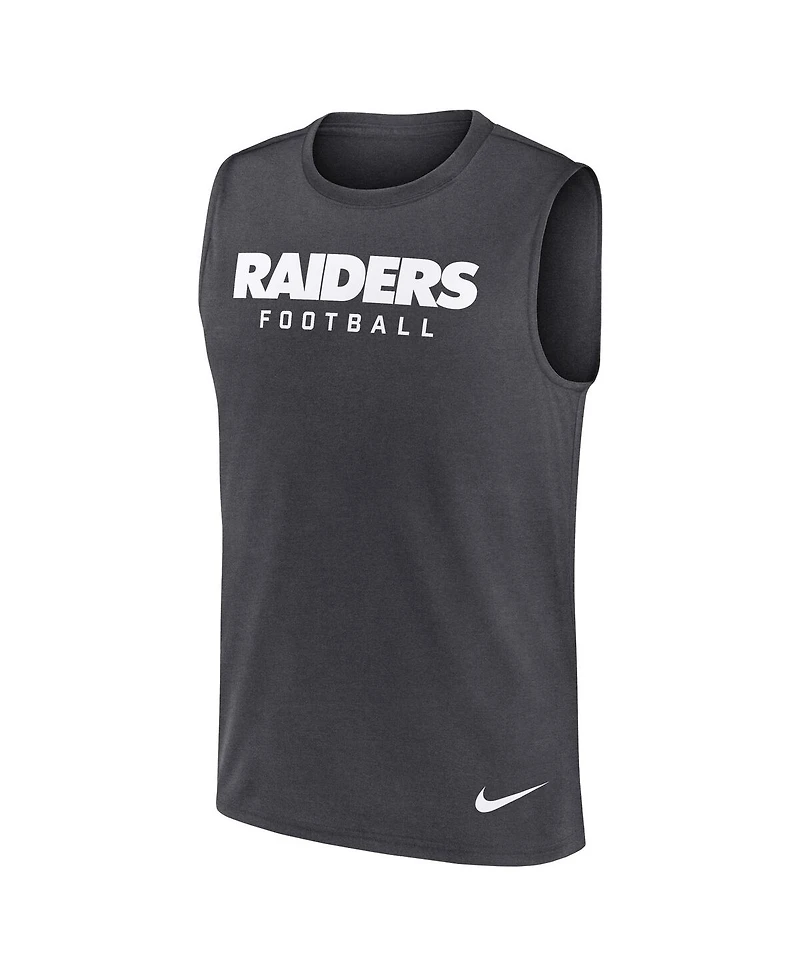 Nike Men's Gray Las Vegas Raiders Legend Performance Muscle Tank Top