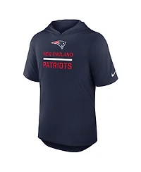 Nike Men's Navy New England Patriots Lockup Tri-Blend Hoodie T-Shirt