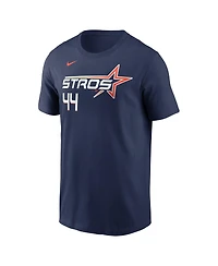 Nike Men's Yordan Alvarez Navy Houston Astros 2025 City Connect Fuse Name Number T-Shirt