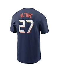 Nike Men's Jose Altuve Navy Houston Astros 2025 City Connect Fuse Name Number T-Shirt
