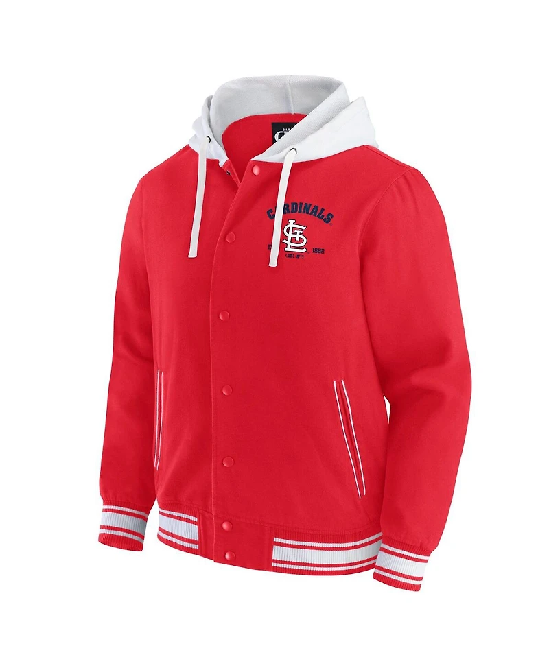 Fanatics Men's Red St. Louis Cardinals Full-Snap Hooded Jacket