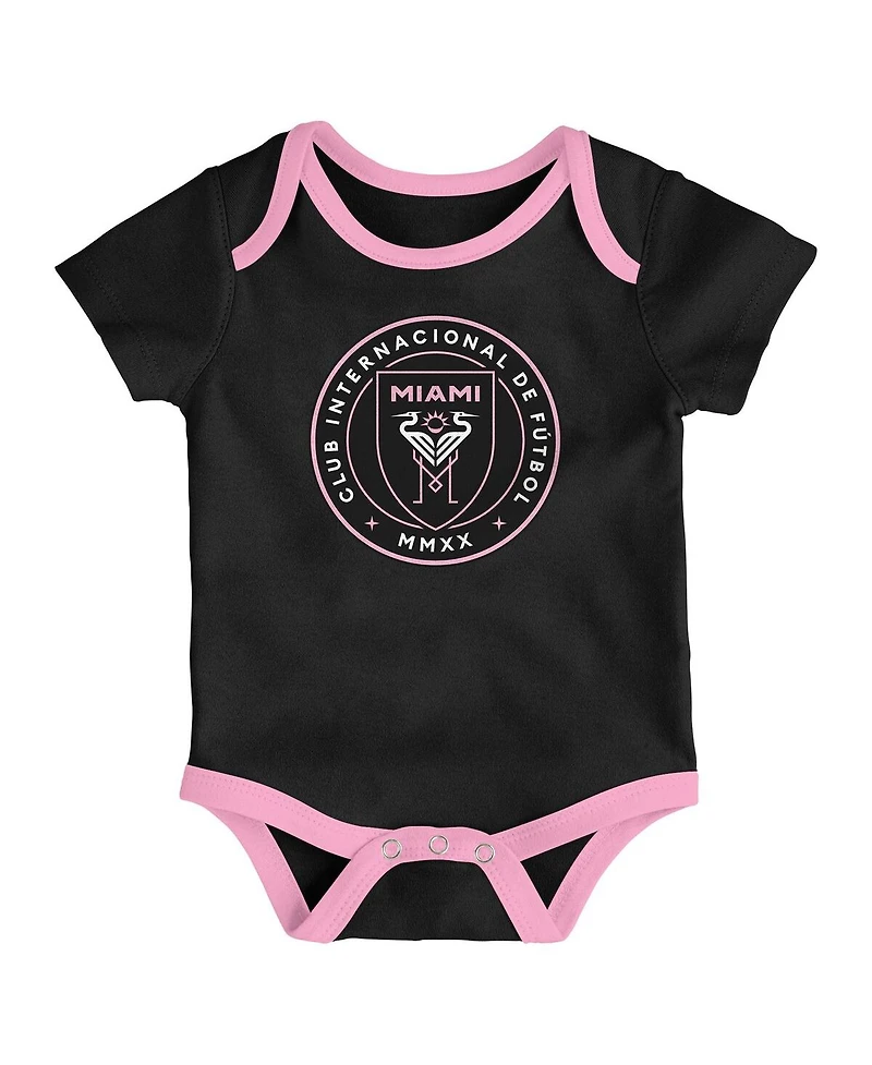 Outerstuff Newborn Inter Miami Cf Loyal Buddies Bodysuit 3-Pack
