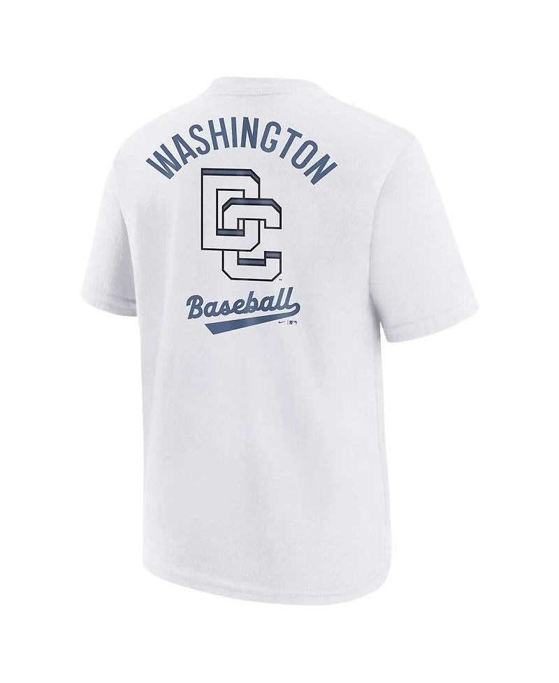 Nike Big Boys and Girls White Washington Nationals 2025 City Connect T-Shirt