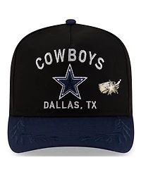 New Era Men's Black/Navy Dallas Cowboys 2025 Nfl Draft On Stage A-Frame 59FIFTY Fitted Hat