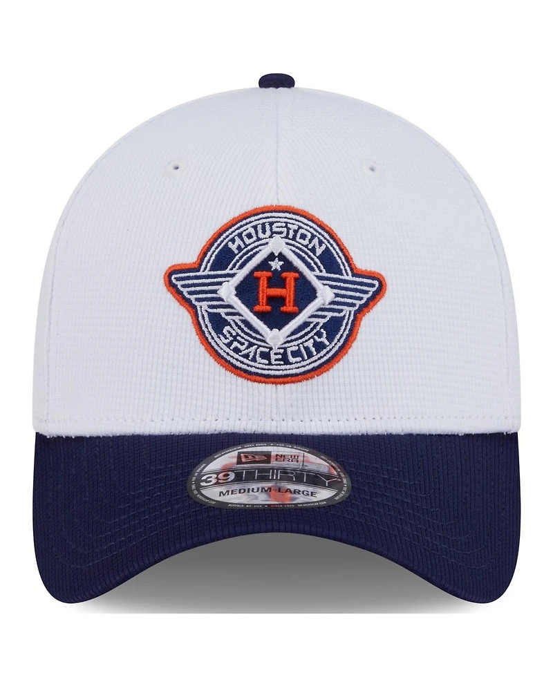New Era Men's White/Navy Houston Astros 2025 City Connect Batting Practice 39THIRTY Flex Hat