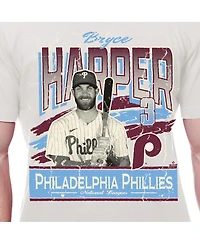 New Era Men's Bryce Harper Cream Philadelphia Phillies Batter Up T-Shirt